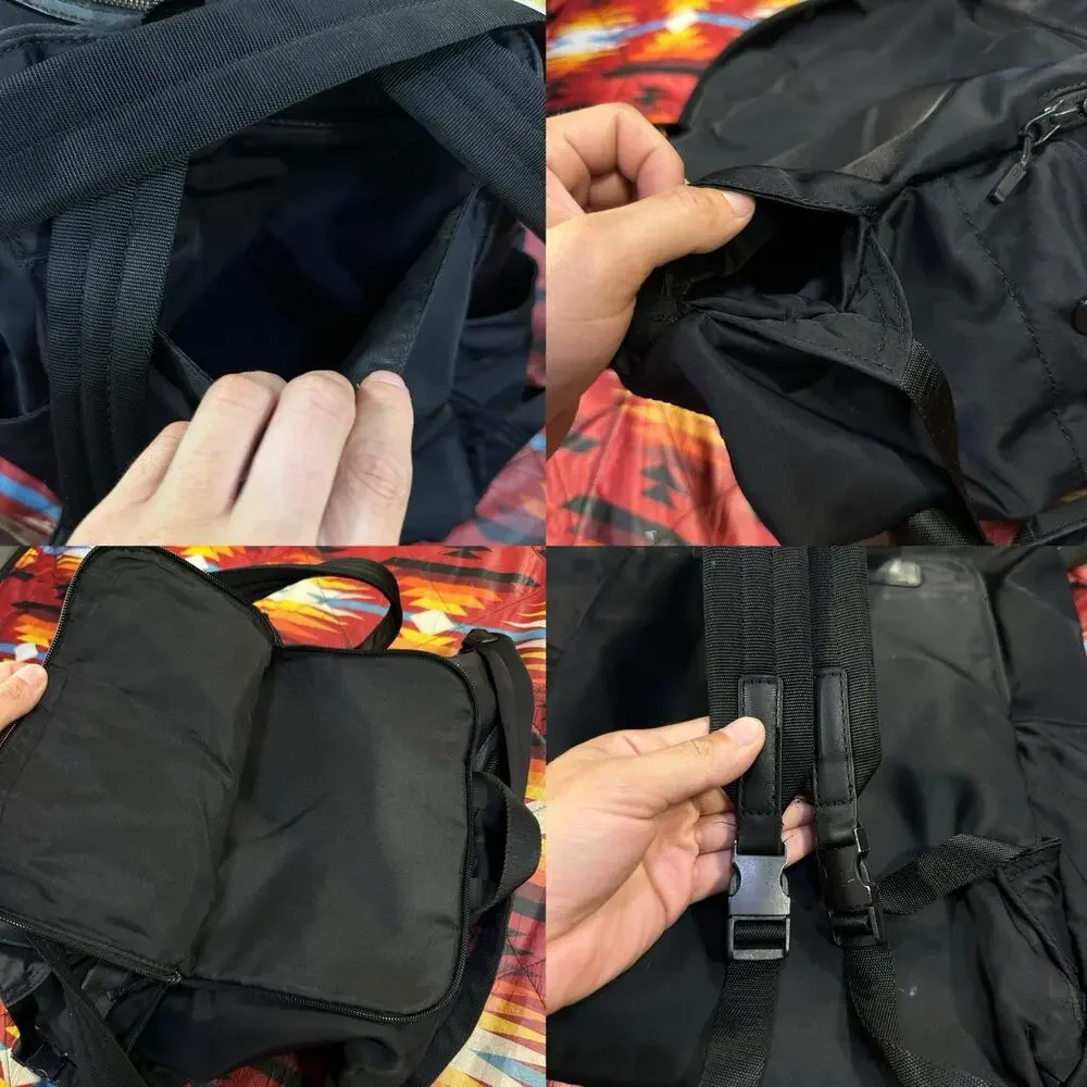 lululemon Easy Days Black Backpack & Tote Bag Laptop FLAWS